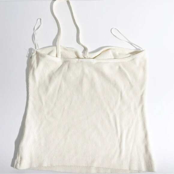 New AGOLDE Lola Gathered Front Tank in Ivory Paste Size L - Picture 5 of 6